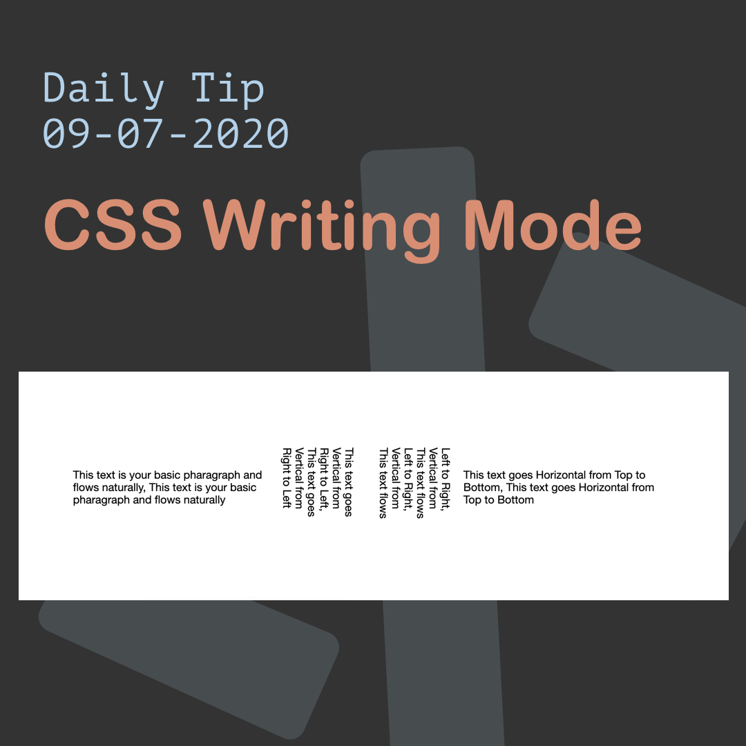 CSS Writing Mode