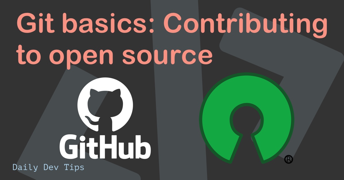 Git basics: Contributing to open source