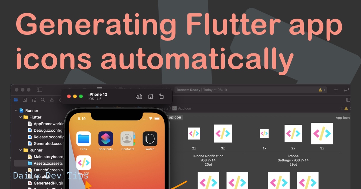 Generating Flutter app icons automatically