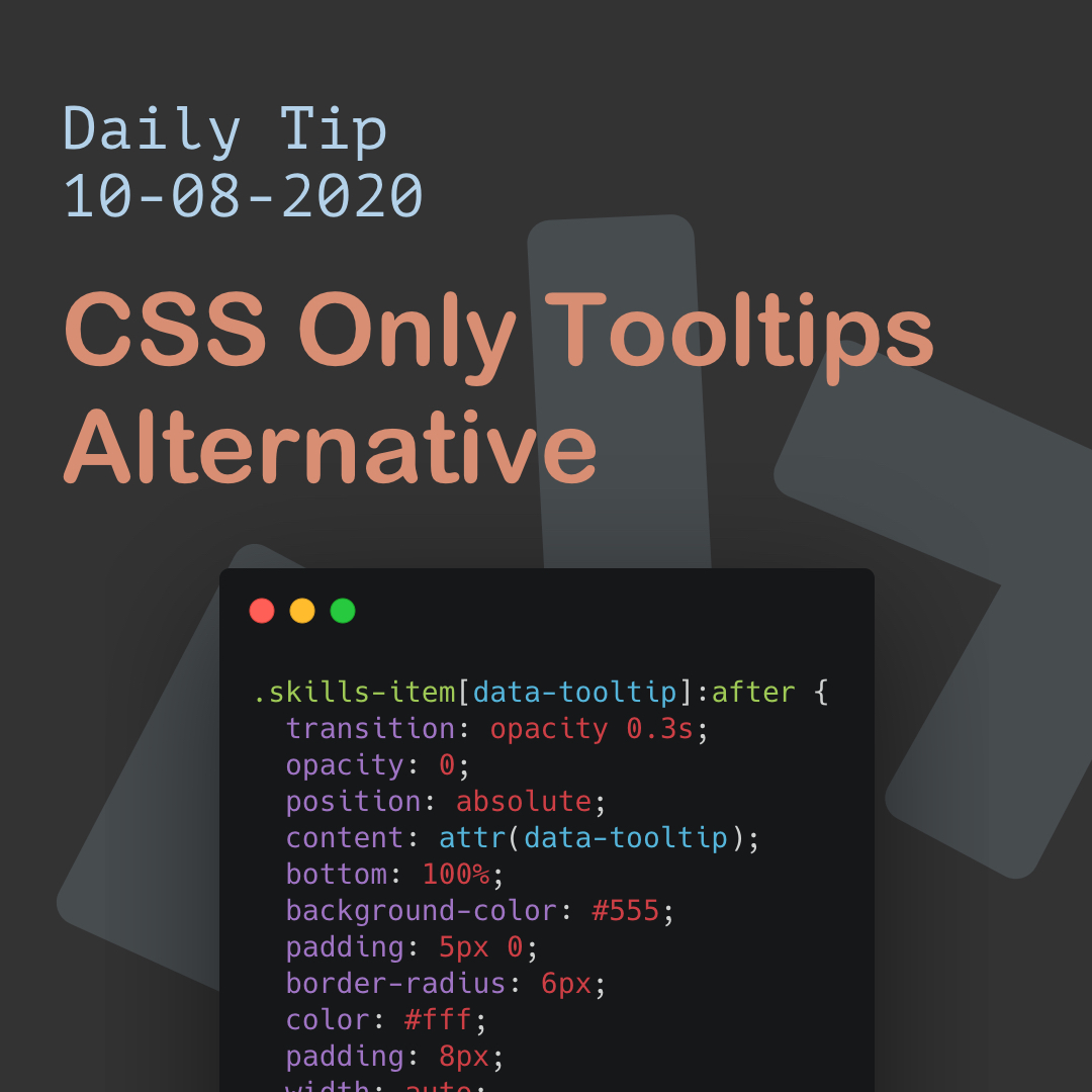 CSS Only Tooltips Alternative