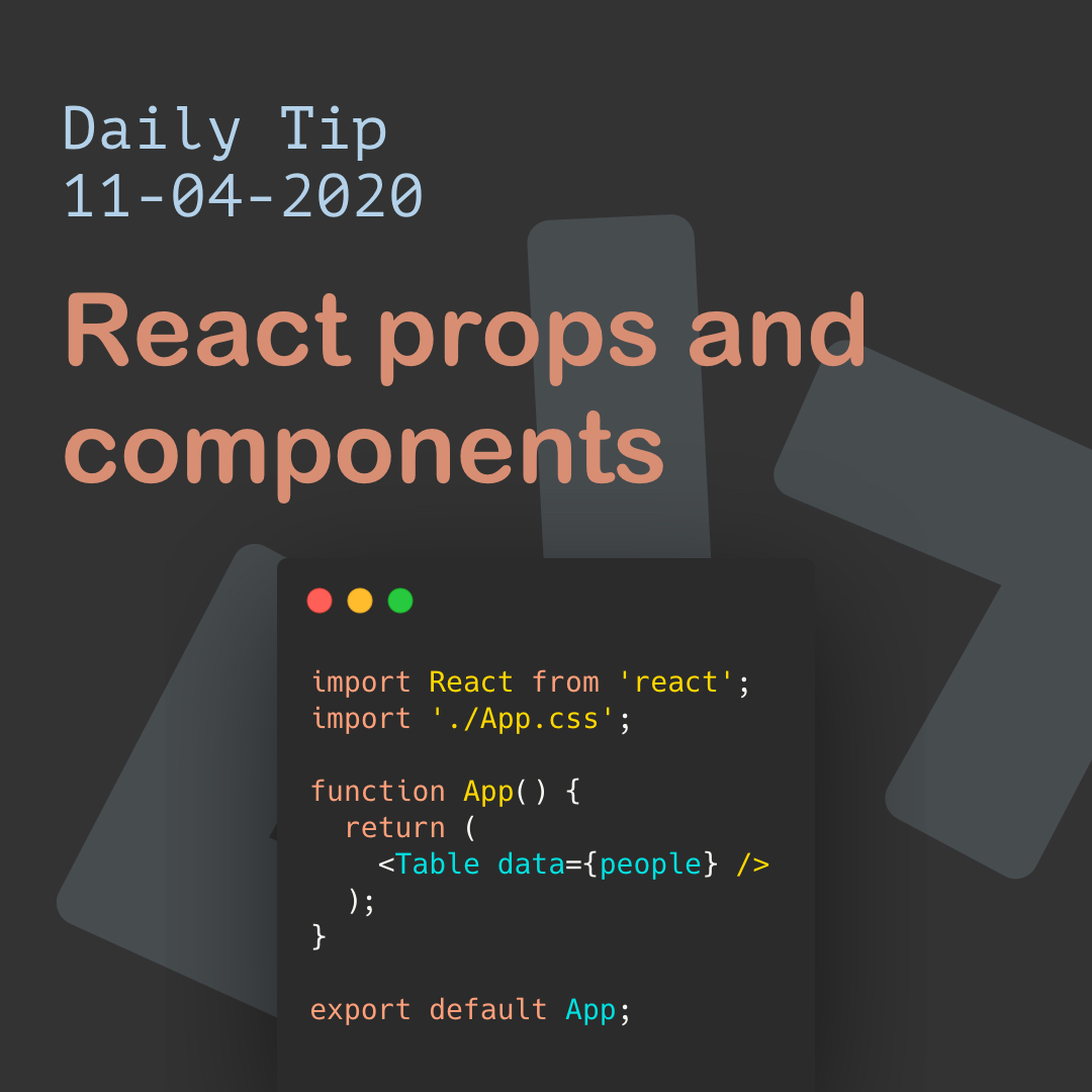 React props and components
