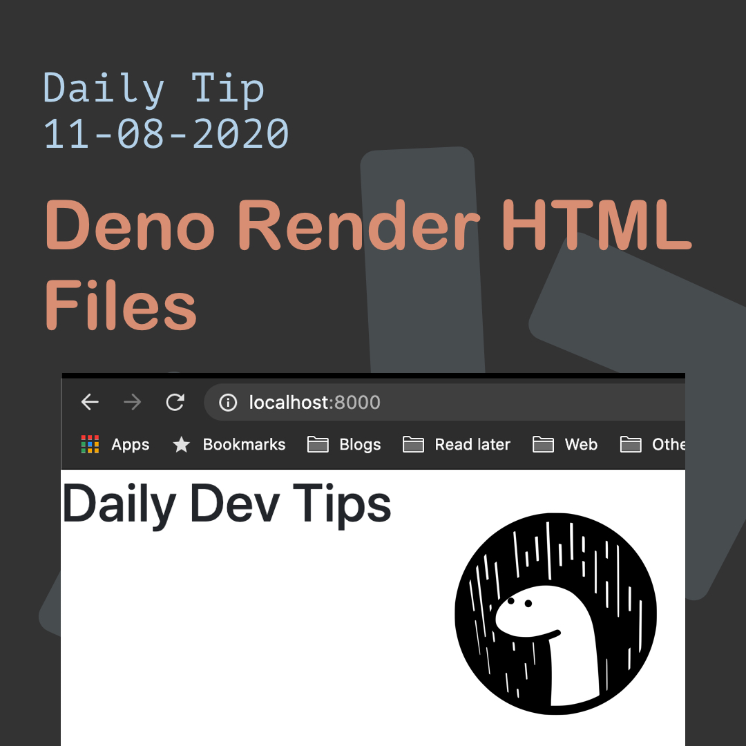 Deno Render HTML with view engine and ejs