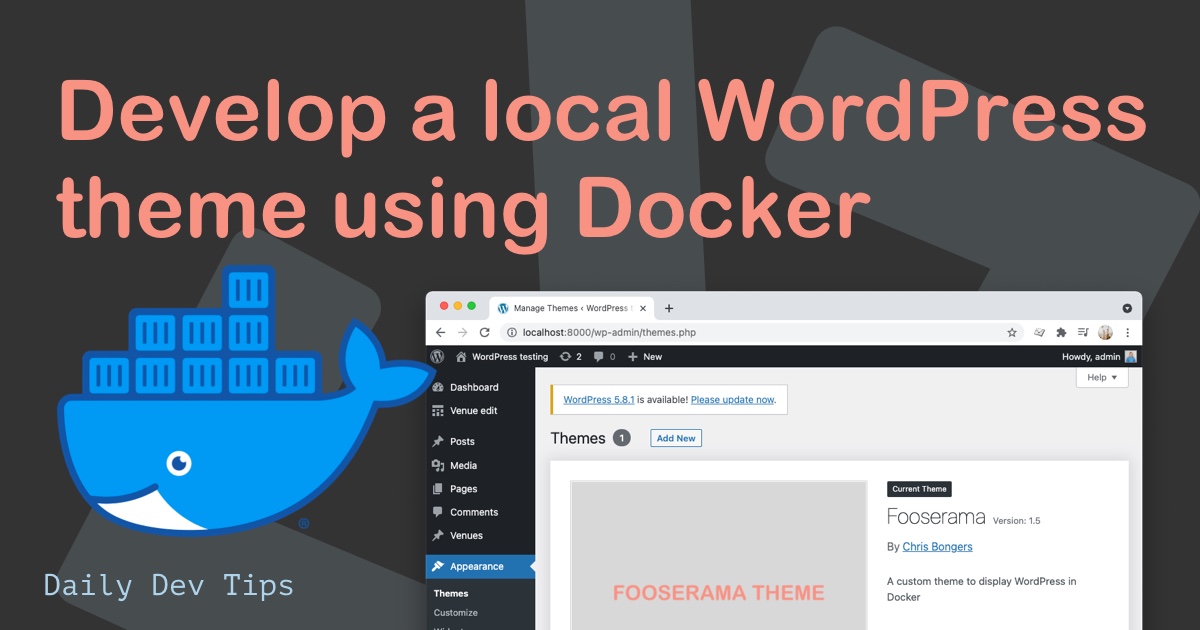 Develop a local WordPress theme using Docker