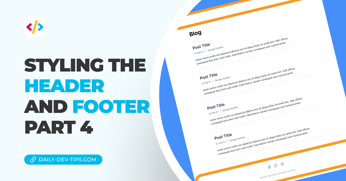 Styling The Header And Footer Part 4