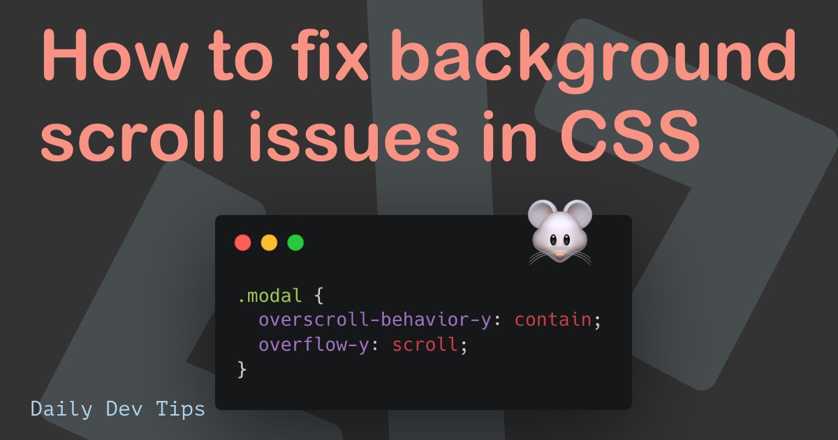 How to fix background scroll issues in CSS