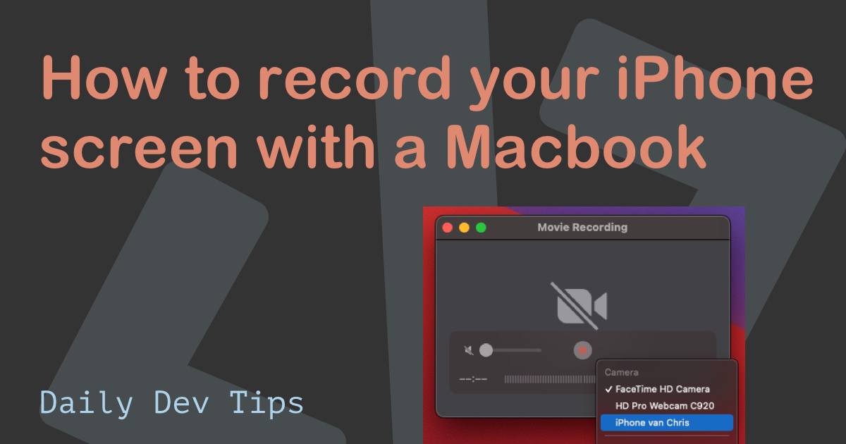How to record your iPhone screen with a Macbook