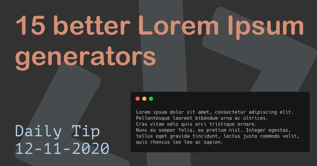 15 better Lorem Ipsum generators