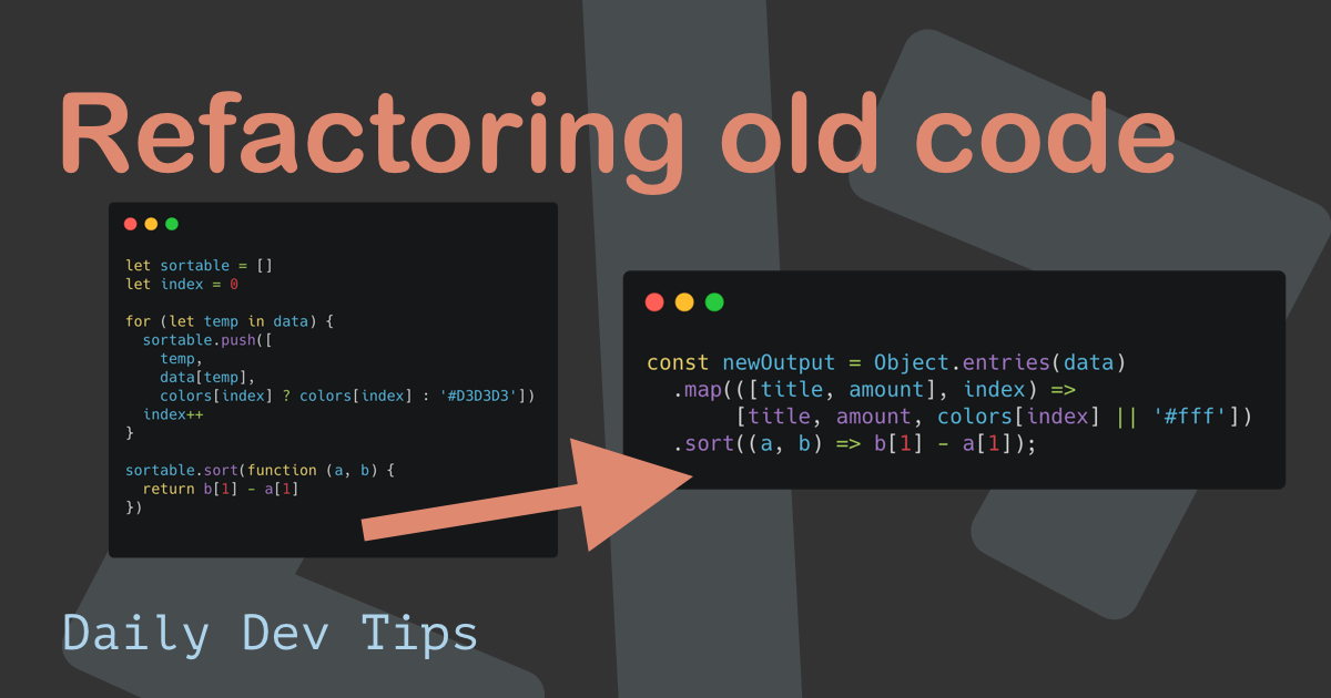 Refactoring old code
