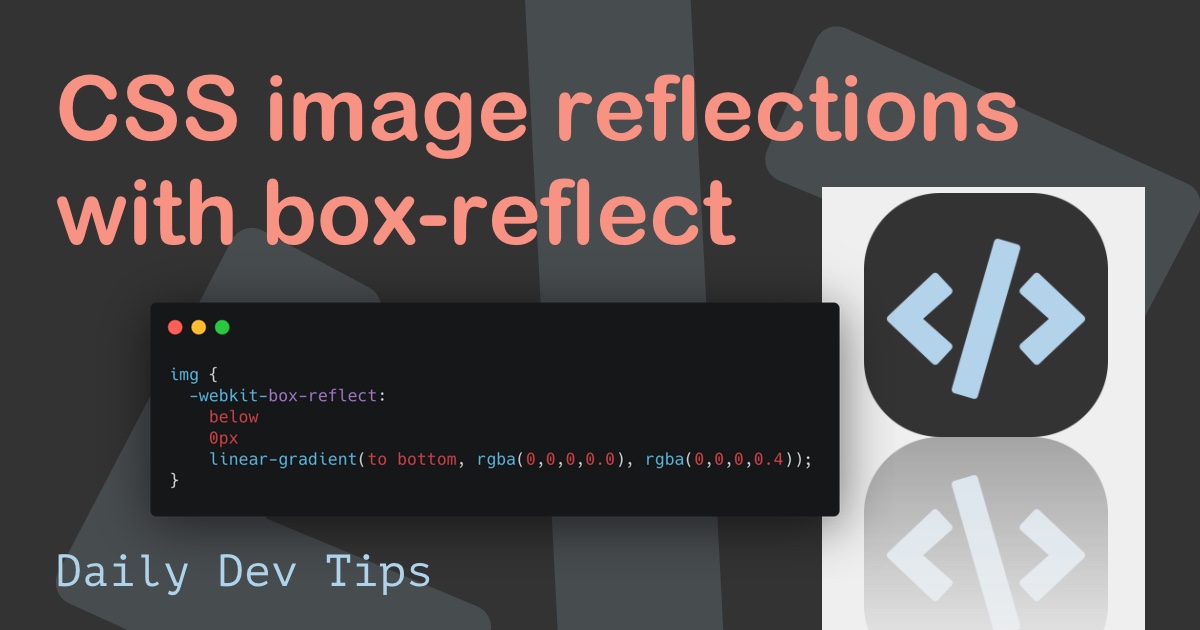 CSS image reflections with box-reflect