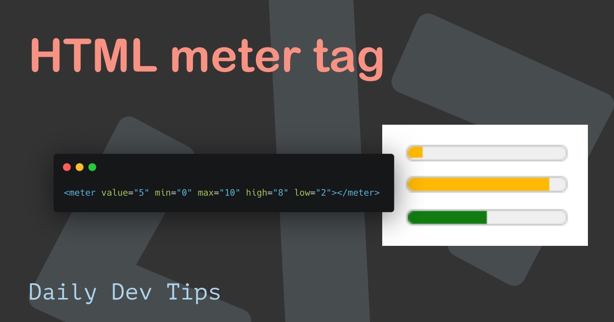 HTML meter tag