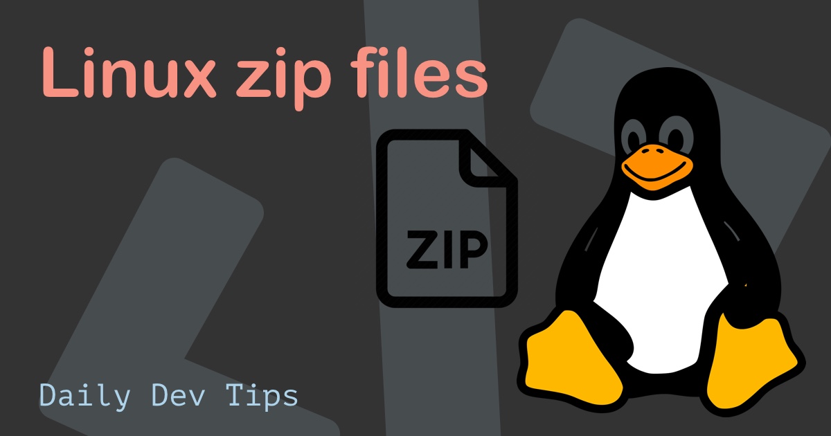 Linux zip files