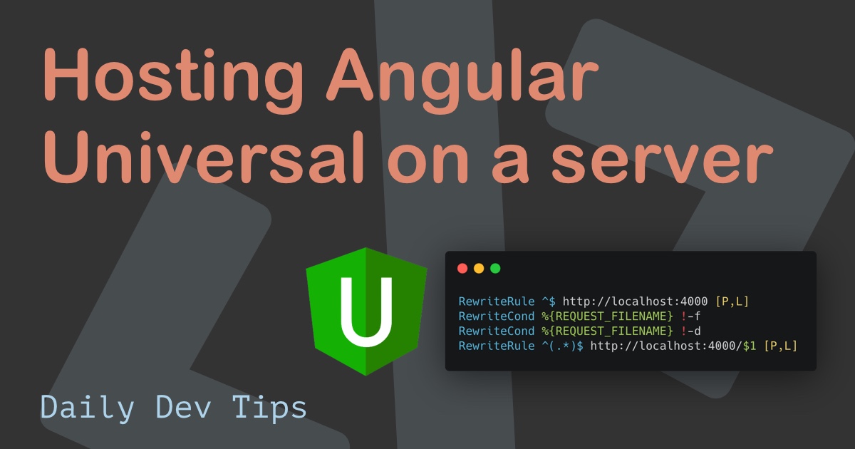 Hosting Angular Universal on a server