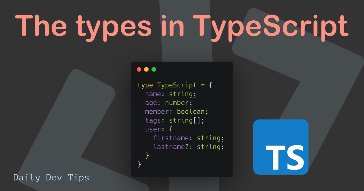 The types in TypeScript