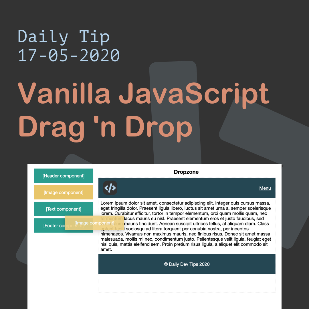 Vanilla JavaScript Drag and Drop