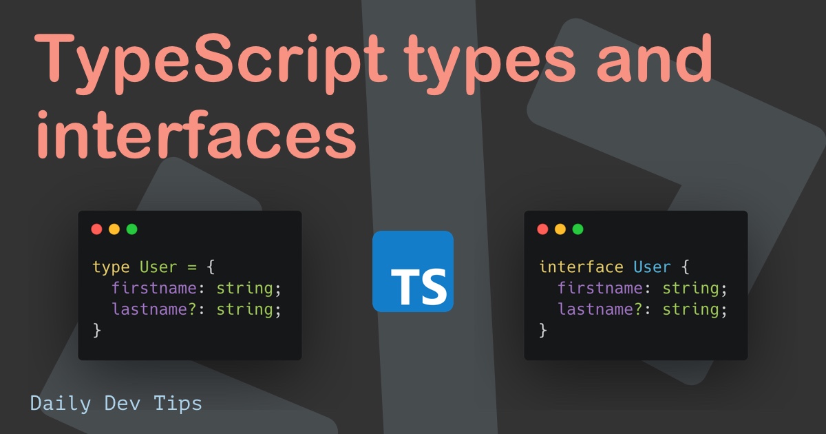 TypeScript types and interfaces