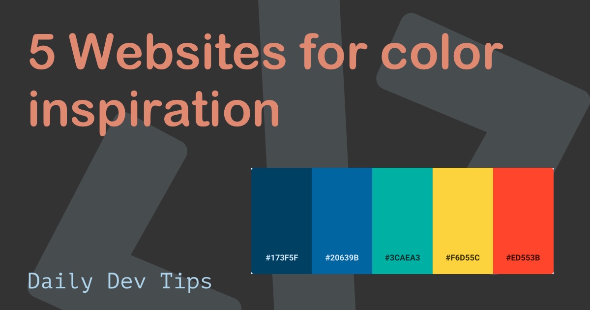 5 Websites for color inspiration