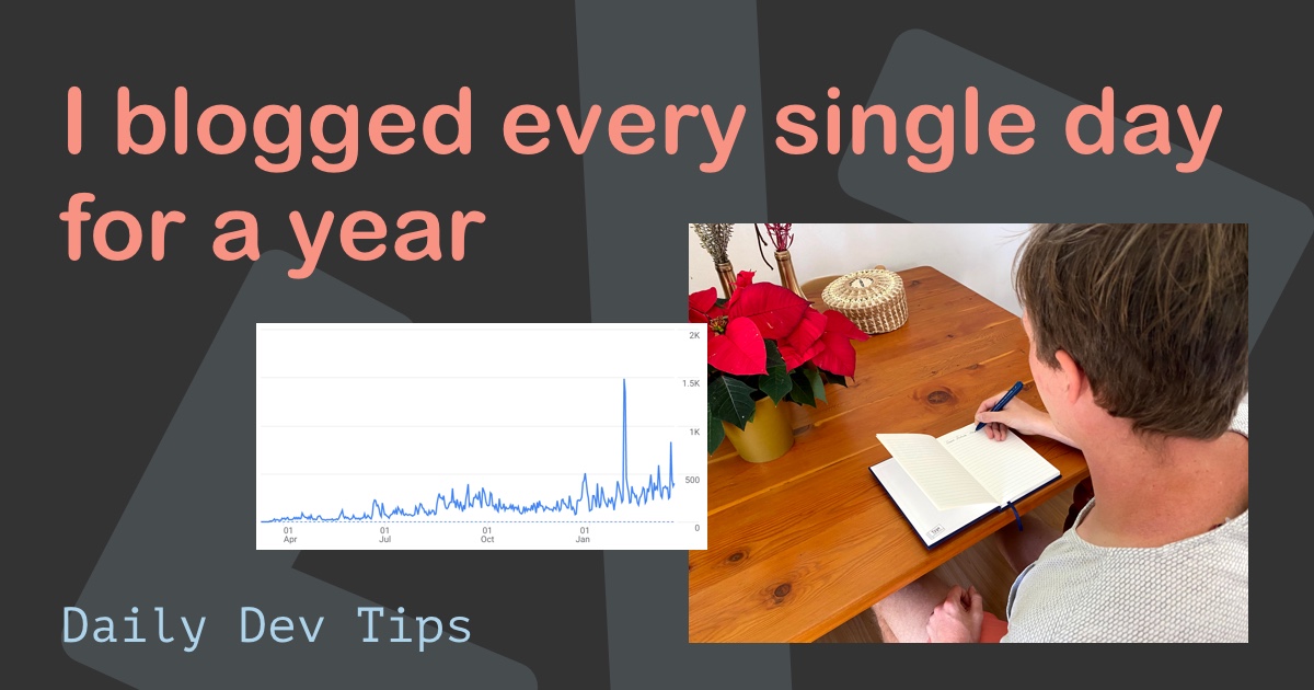 I blogged every single day for a year
