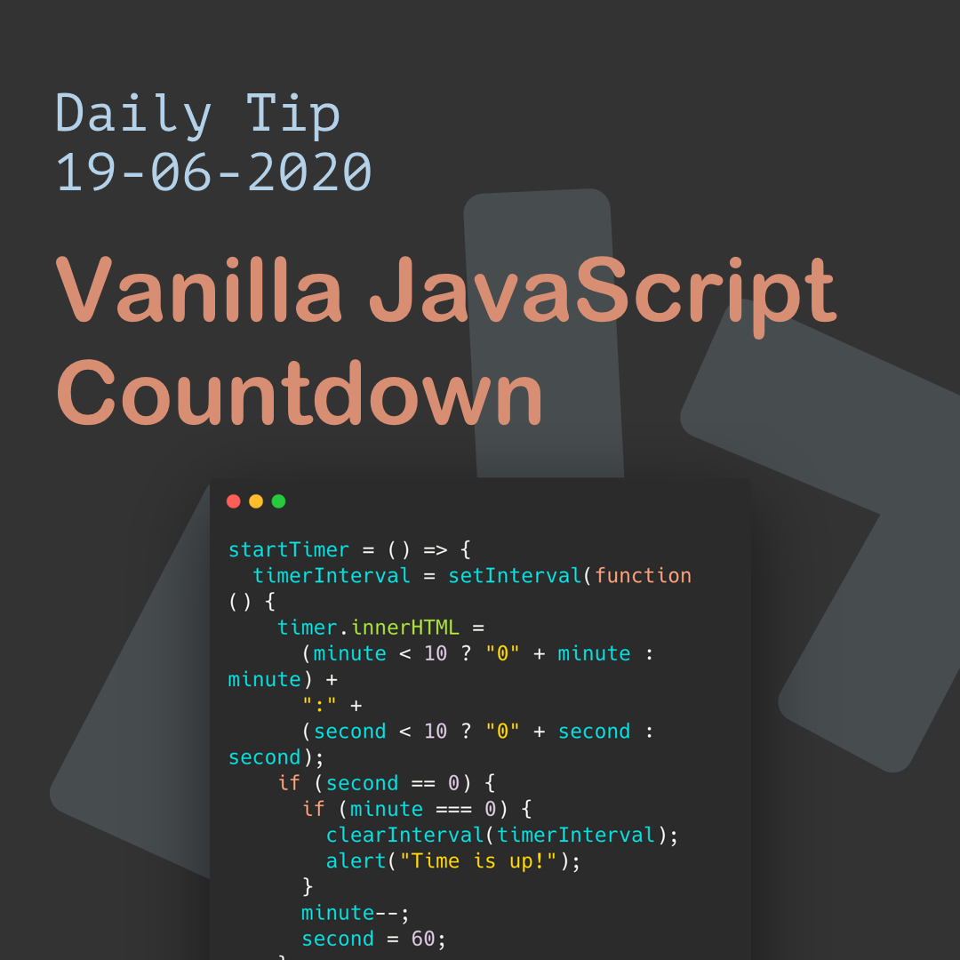 Vanilla JavaScript Countdown