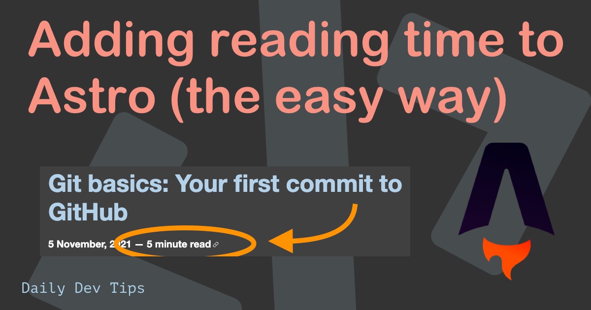 Adding reading time to Astro (the easy way)