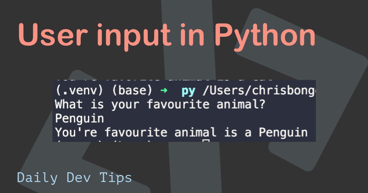User input in Python