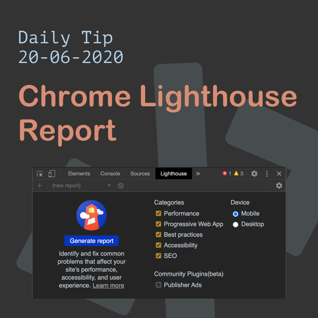 Chrome Lighthouse Report