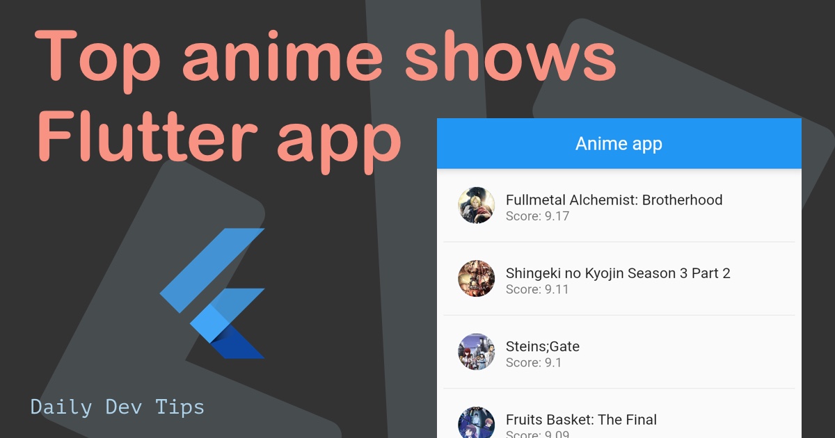 Top anime shows Flutter app