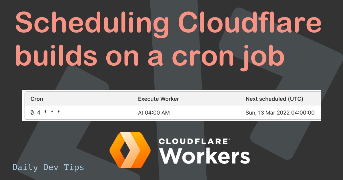Scheduling Cloudflare builds on a cron job