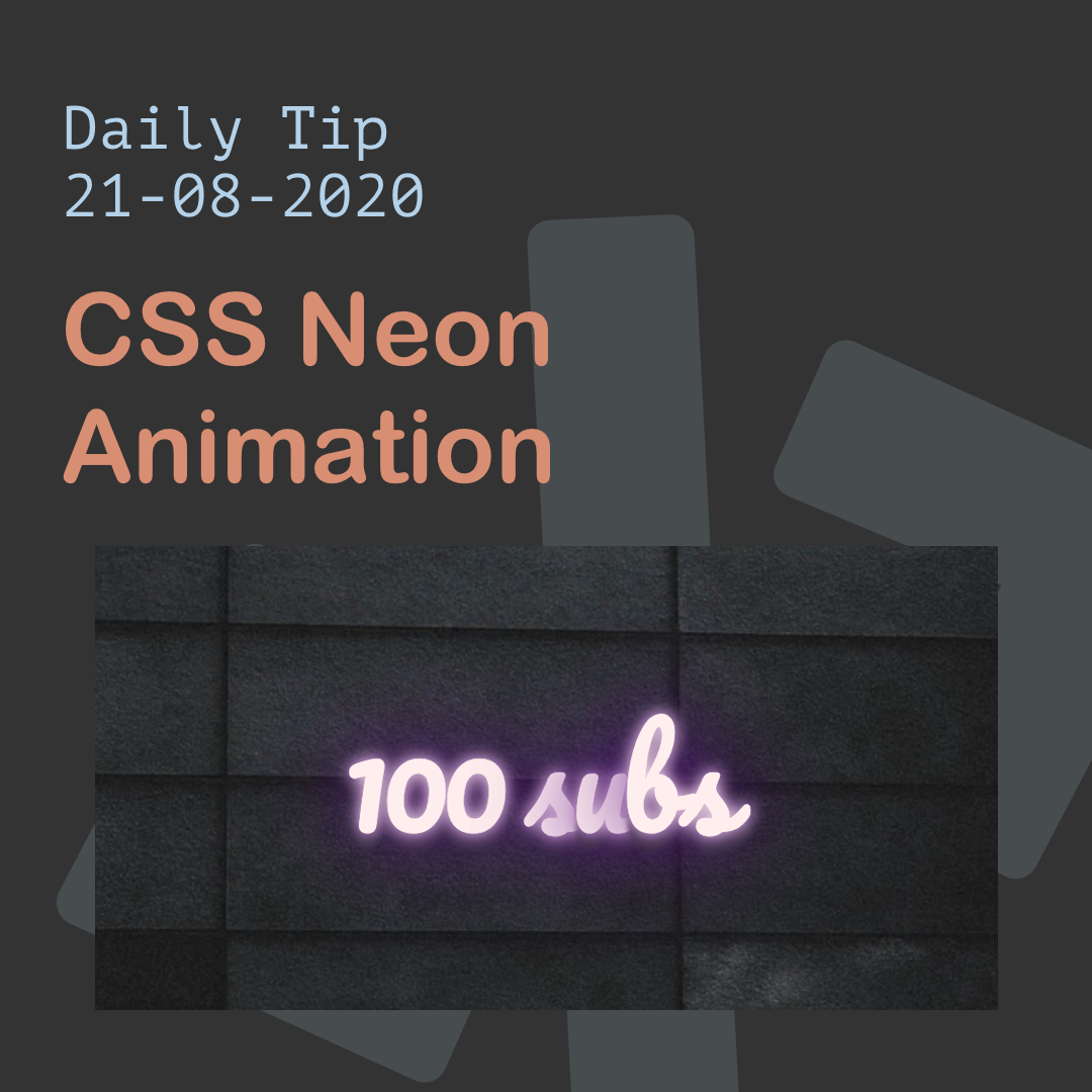 CSS Neon Animation
