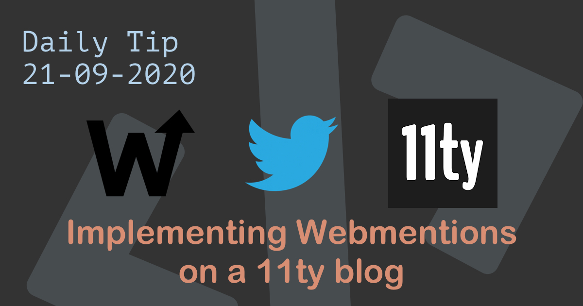 Implementing Webmentions on a 11ty blog