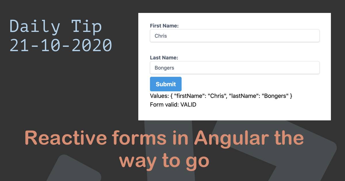 Reactive forms in Angular the way to go