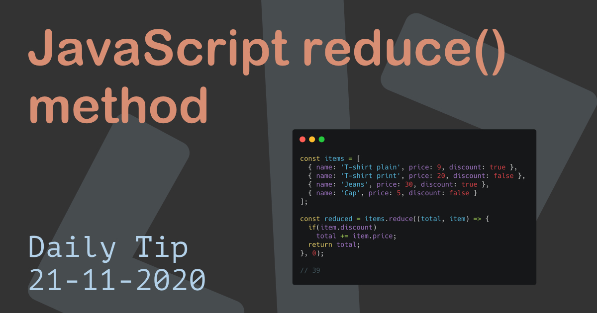 JavaScript reduce() method