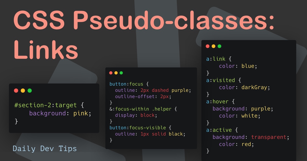 CSS Pseudo-classes: Links