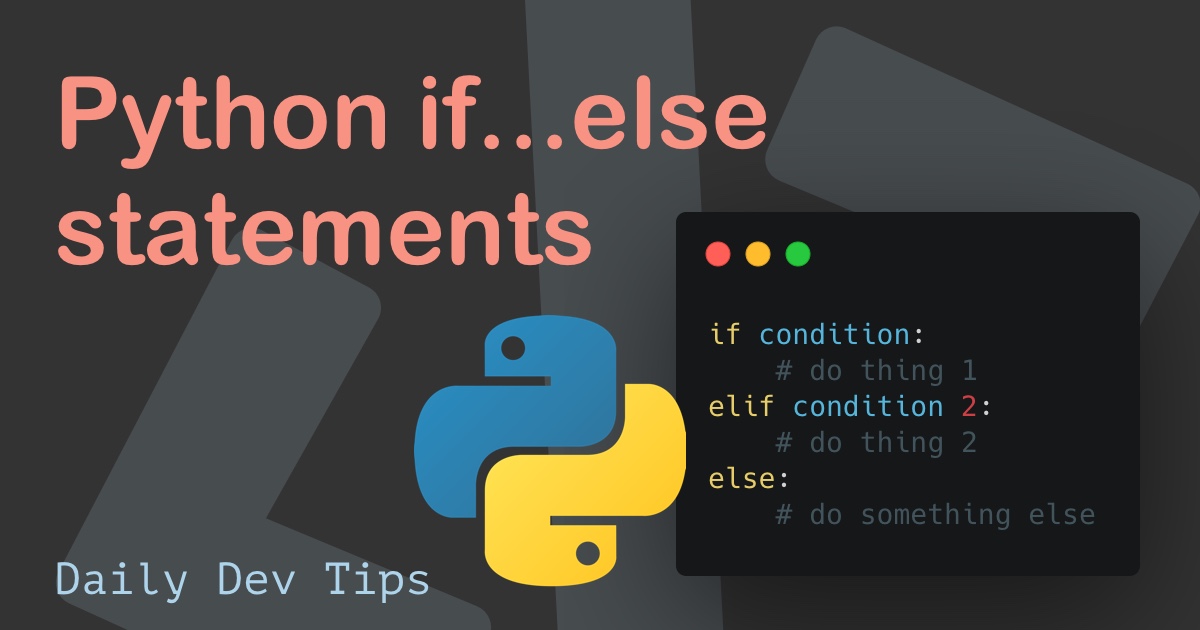 Python if...else statements