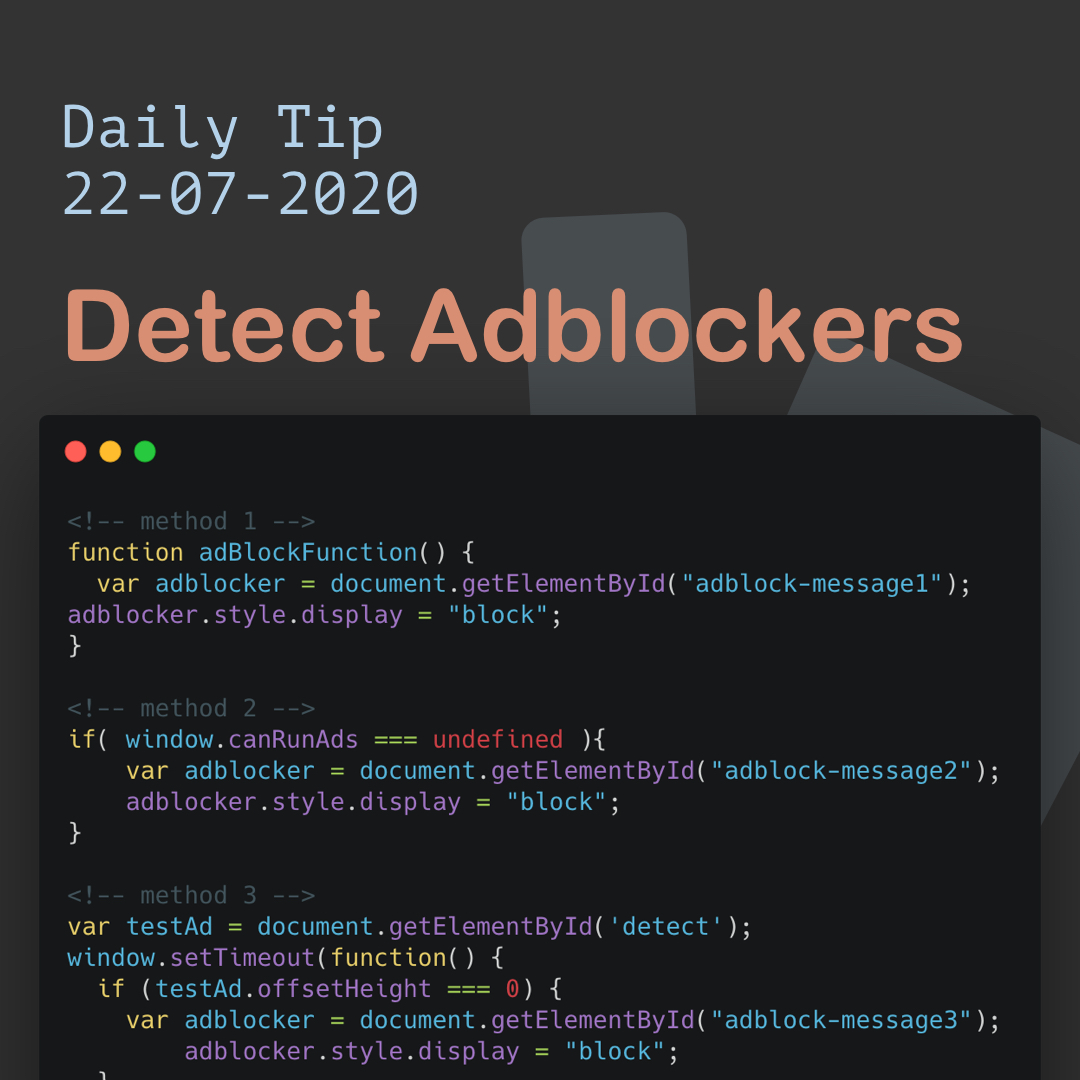 Detect Adblockers