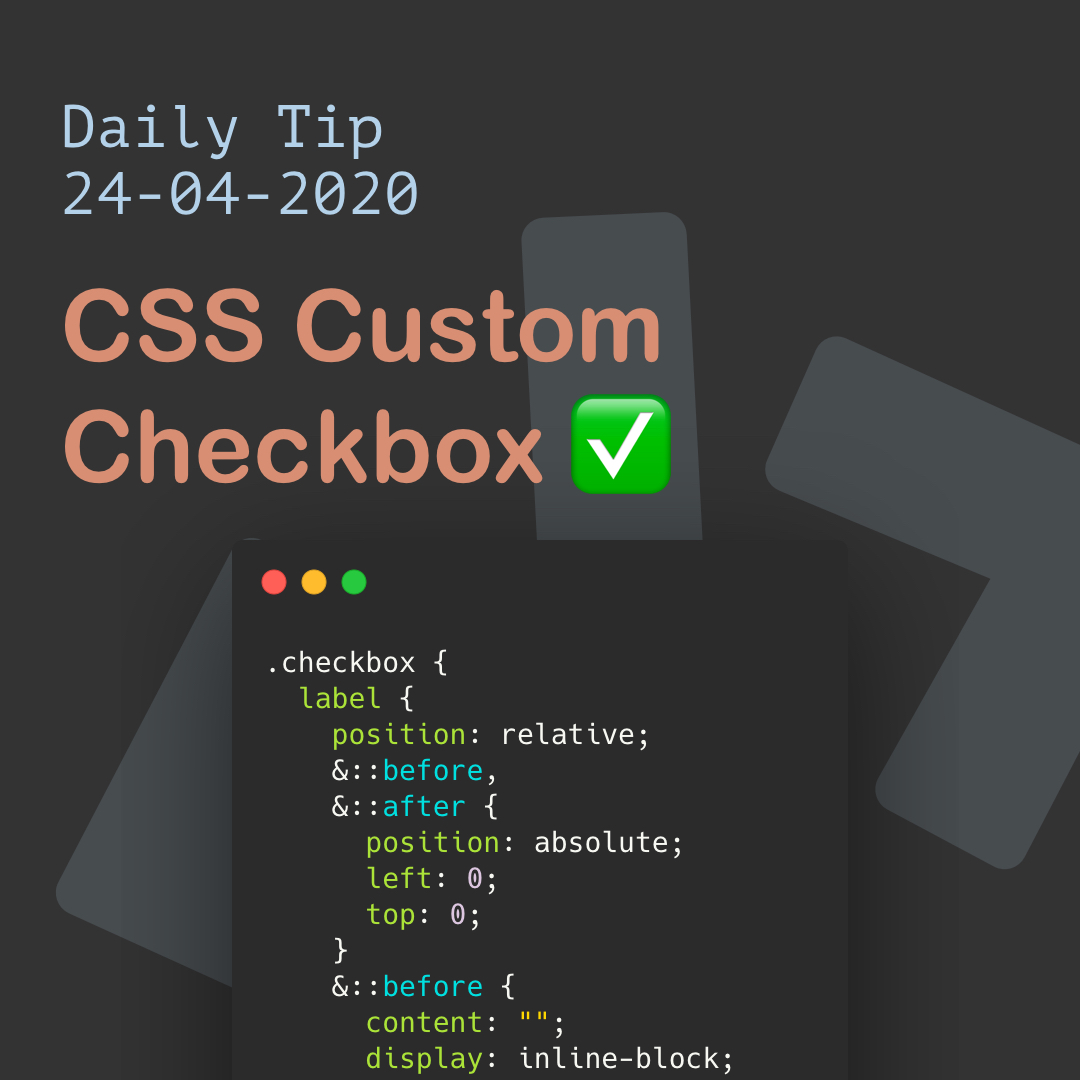 CSS Custom Checkbox ✅