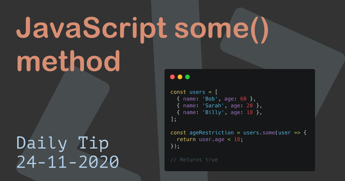 JavaScript some() method