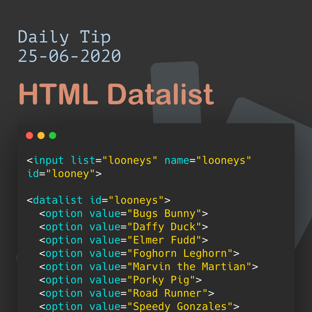 HTML Datalist, a select alternative