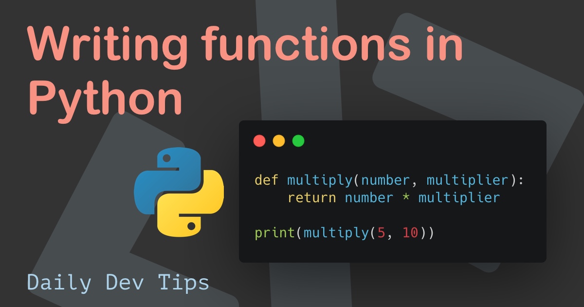 Writing functions in Python