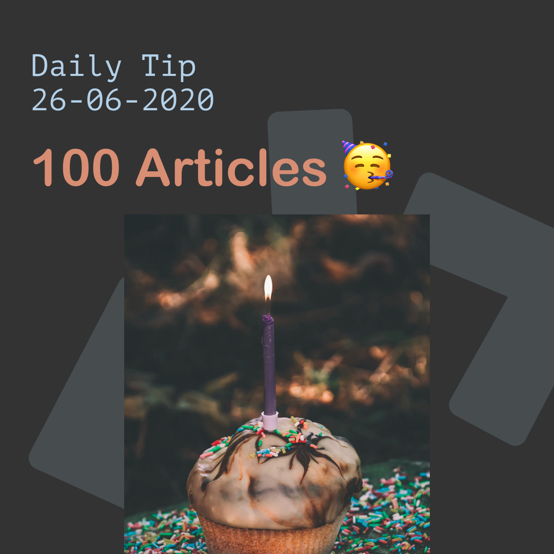 100 Articles 🥳