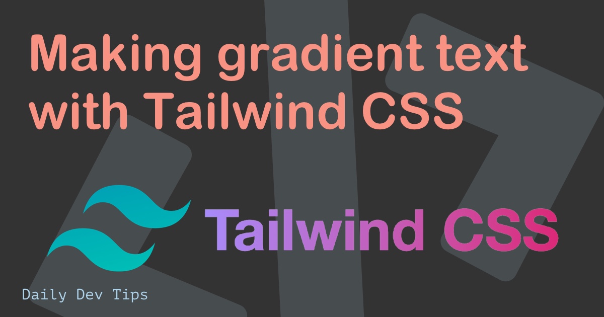 Tailwind CSS gradient text tutorial