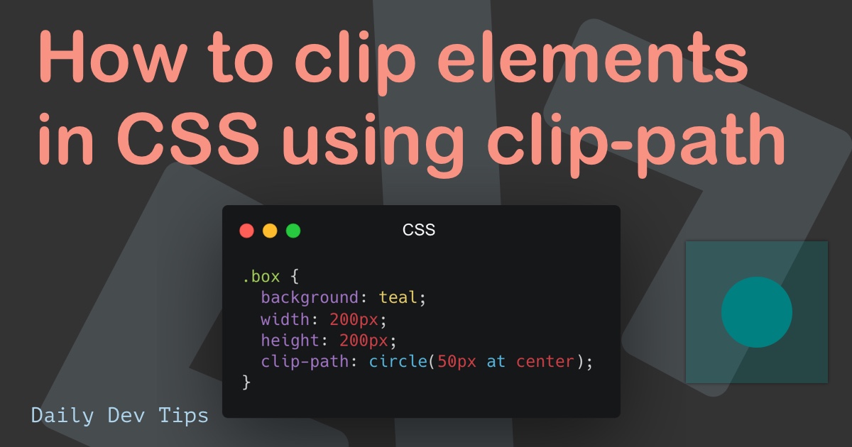 How to clip elements in CSS using clip-path