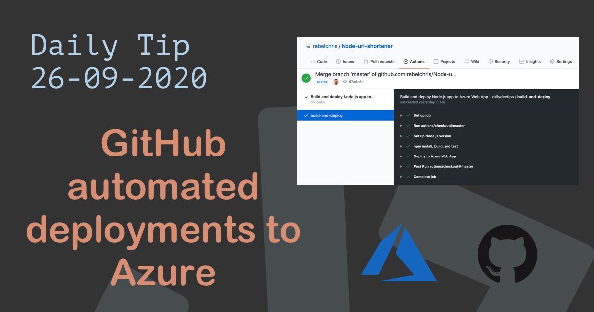 GitHub automated deployments to Azure