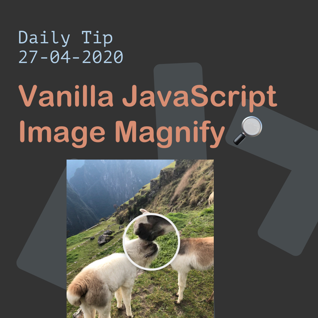 Vanilla JavaScript Image Magnifier 🔎