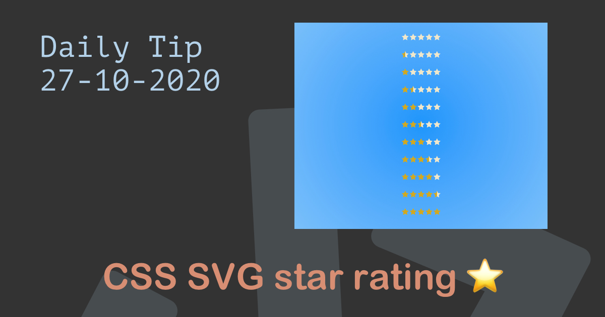 CSS SVG star rating ⭐️
