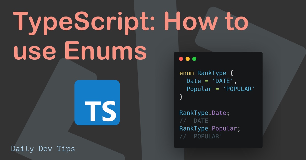 TypeScript: How to use Enums