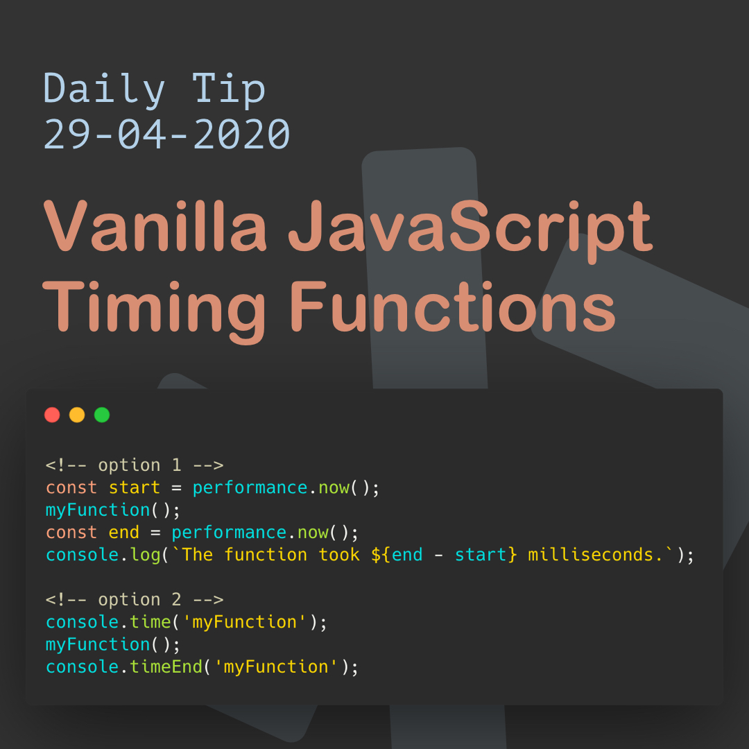 Vanilla JavaScript Timing Functions