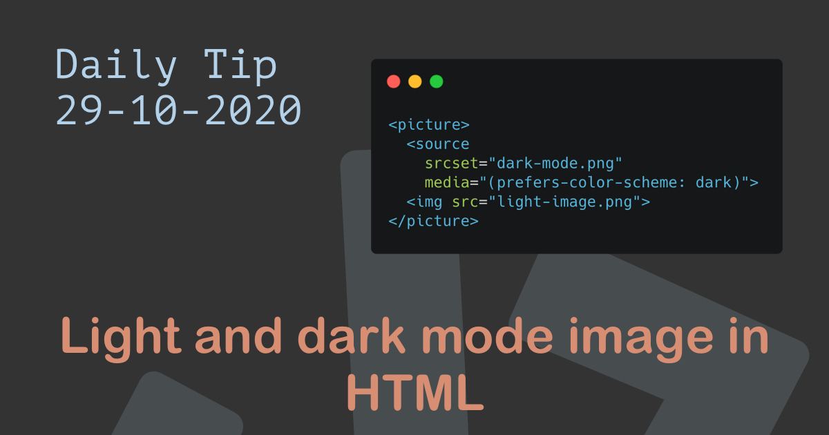 Light and dark mode image in HTML