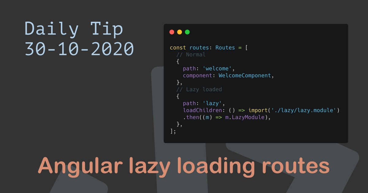 Angular lazy loading routes