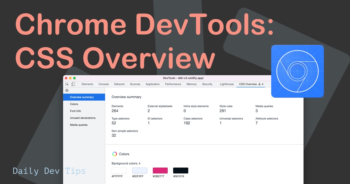 Chrome DevTools: CSS Overview