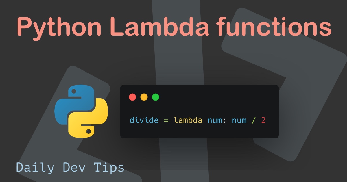 Python Lambda Functions